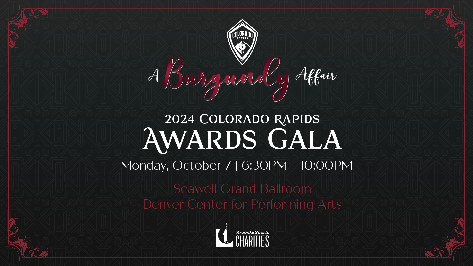 Join the Rapids for the 2024 End of Season Awards Gala: A Burgundy Affair