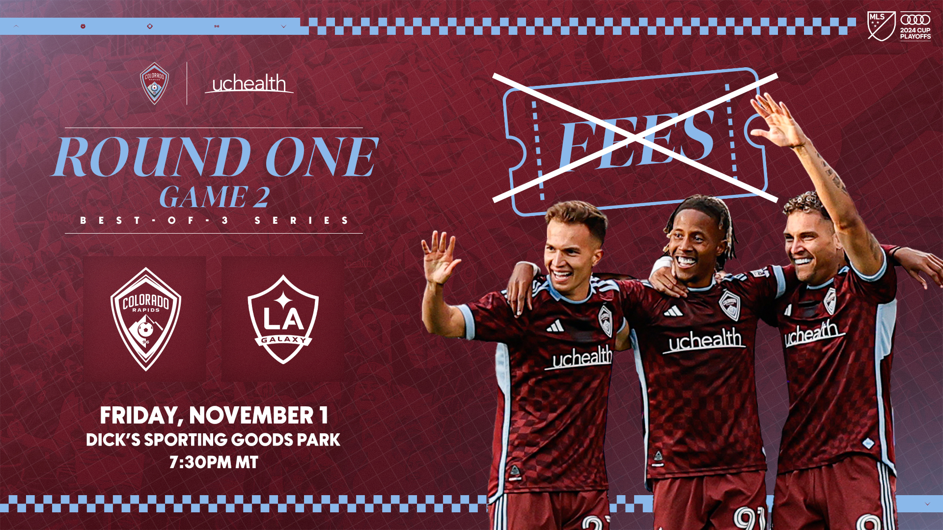 Fee Free Tickets to the Rapids Playoffs 