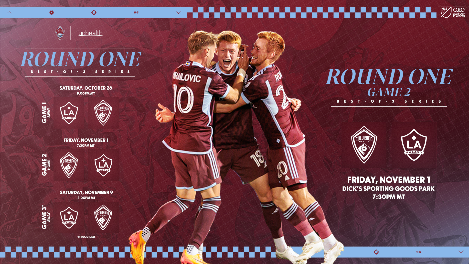 Colorado Rapids Audi 2024 MLS Cup Playoffs - Round One Locked In!