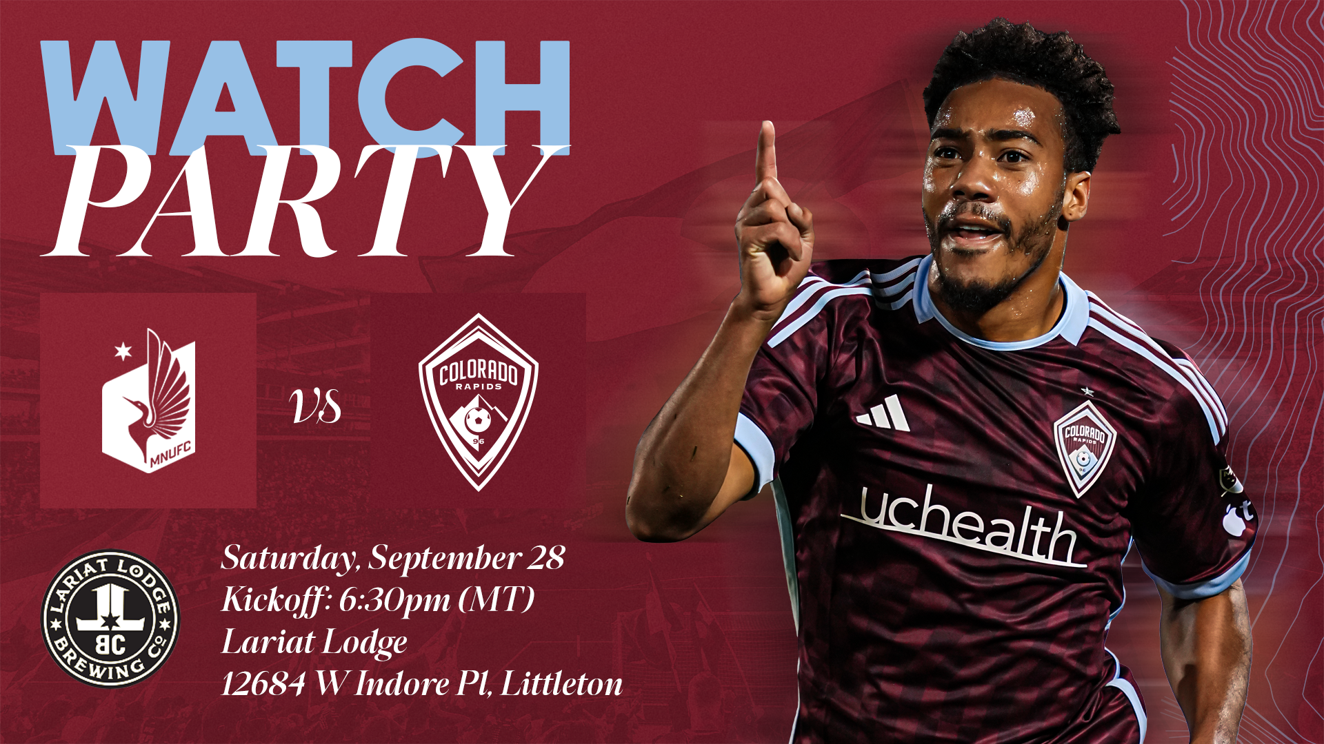 Colorado Rapids Watch Party at Lariat Lodge this Saturday 